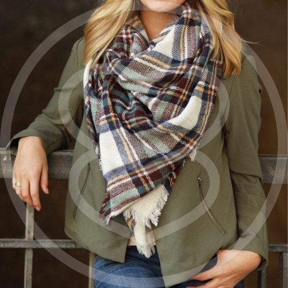 CELINE hello fall scarf - teal mix - Picture 2 of 5